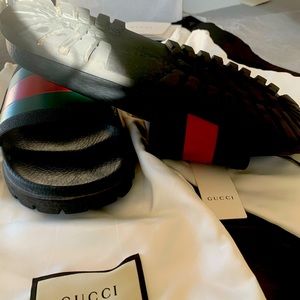 Authentic Gucci Men’s Slides. Purchased in Gucci store in Paris.